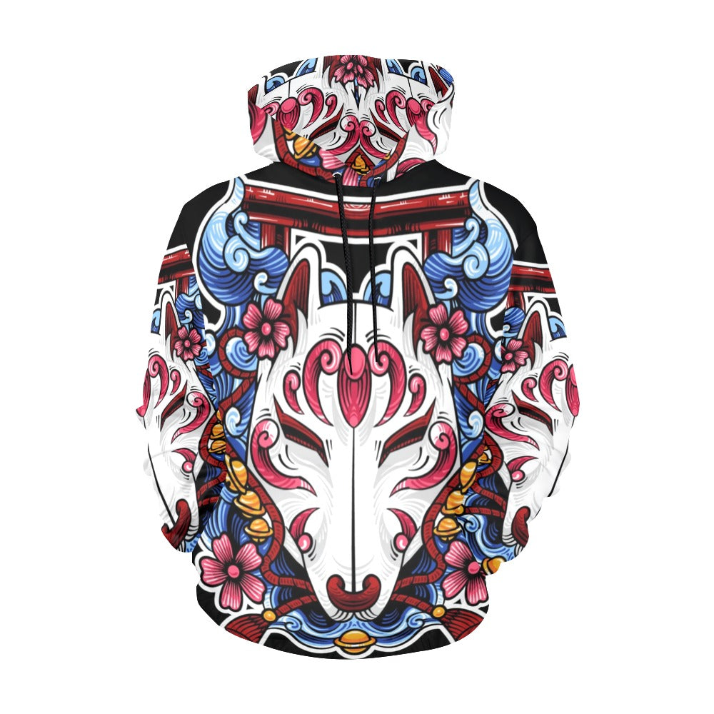 Kitsune Mask All Over Print Hoodie