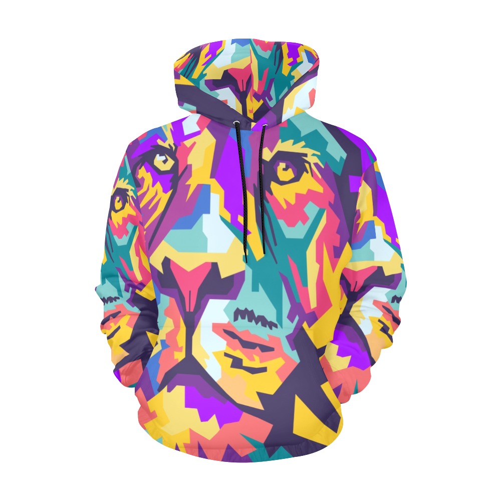 Lion Head Wpap Style All Over Print Hoodie