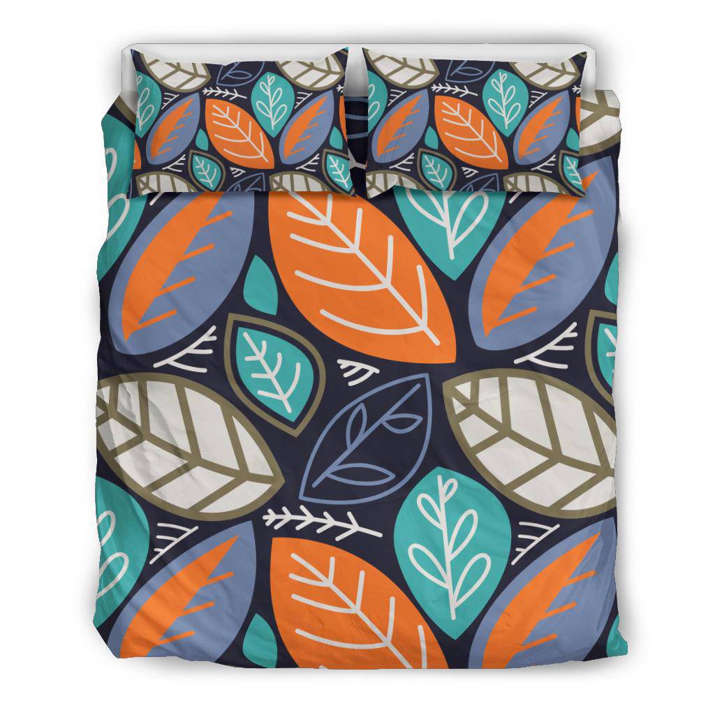 Leaf Foliage Colourful Seamless Pattern Bedding Set - Top Content | POD Collection | Free Shipping