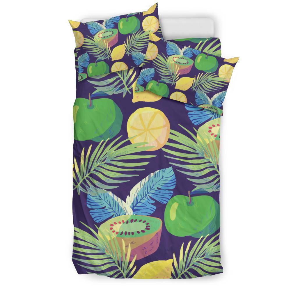 Lemon Kiwi Apple Fruits Pattern Bedding Set - Top Content | POD Collection | Free Shipping