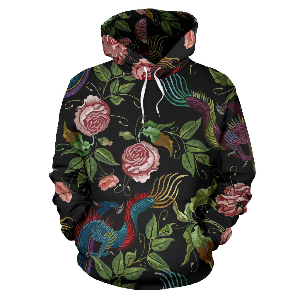 Asian Dragon & Roses Hoodie - Top Content | POD Collection | Free Shipping