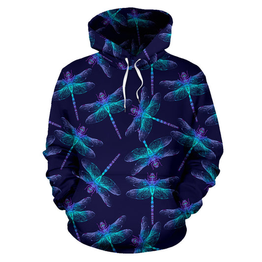 Dragonfly Pattern Hoodie