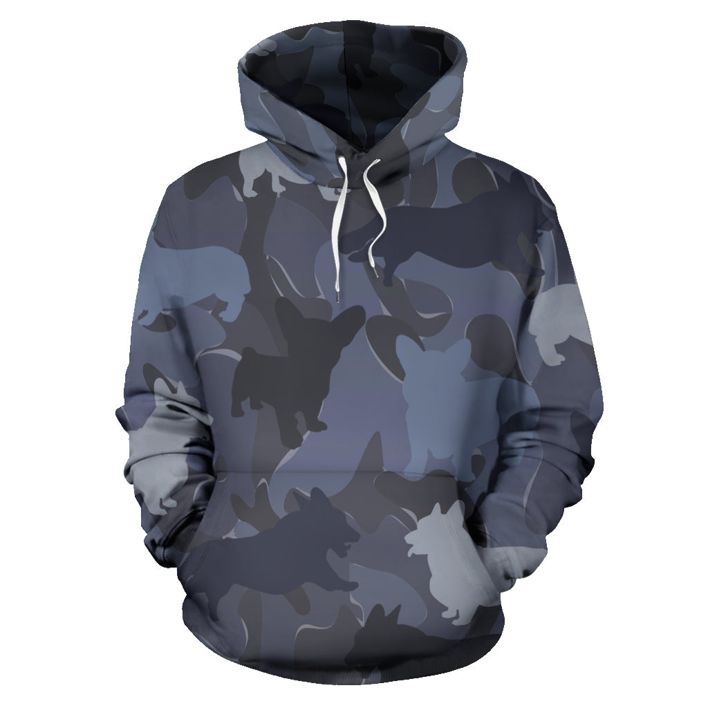 Corgi Dark Blue Hoodie