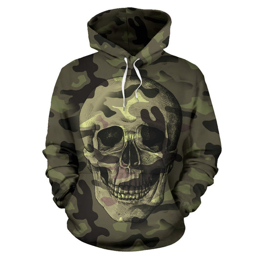 Camo Skull All Over Print Hoodie for Lovers of Skulls and Camouflage - Top Content | POD Collection | Free Shipping