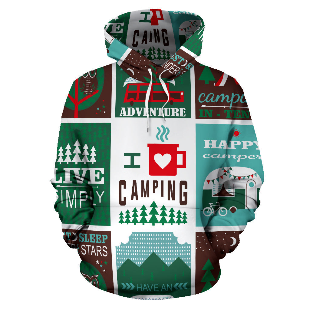 '- Full print camping Hoodie