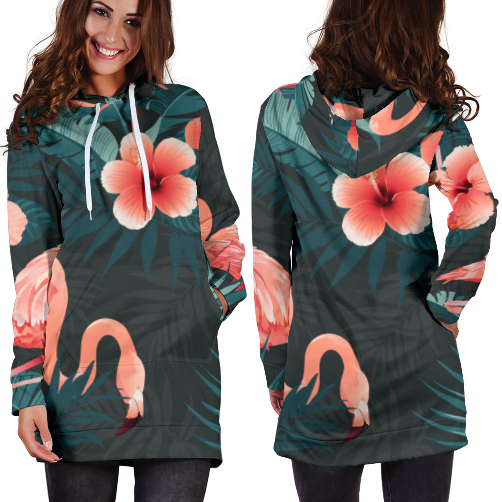 Flamingos Hoodie Dress