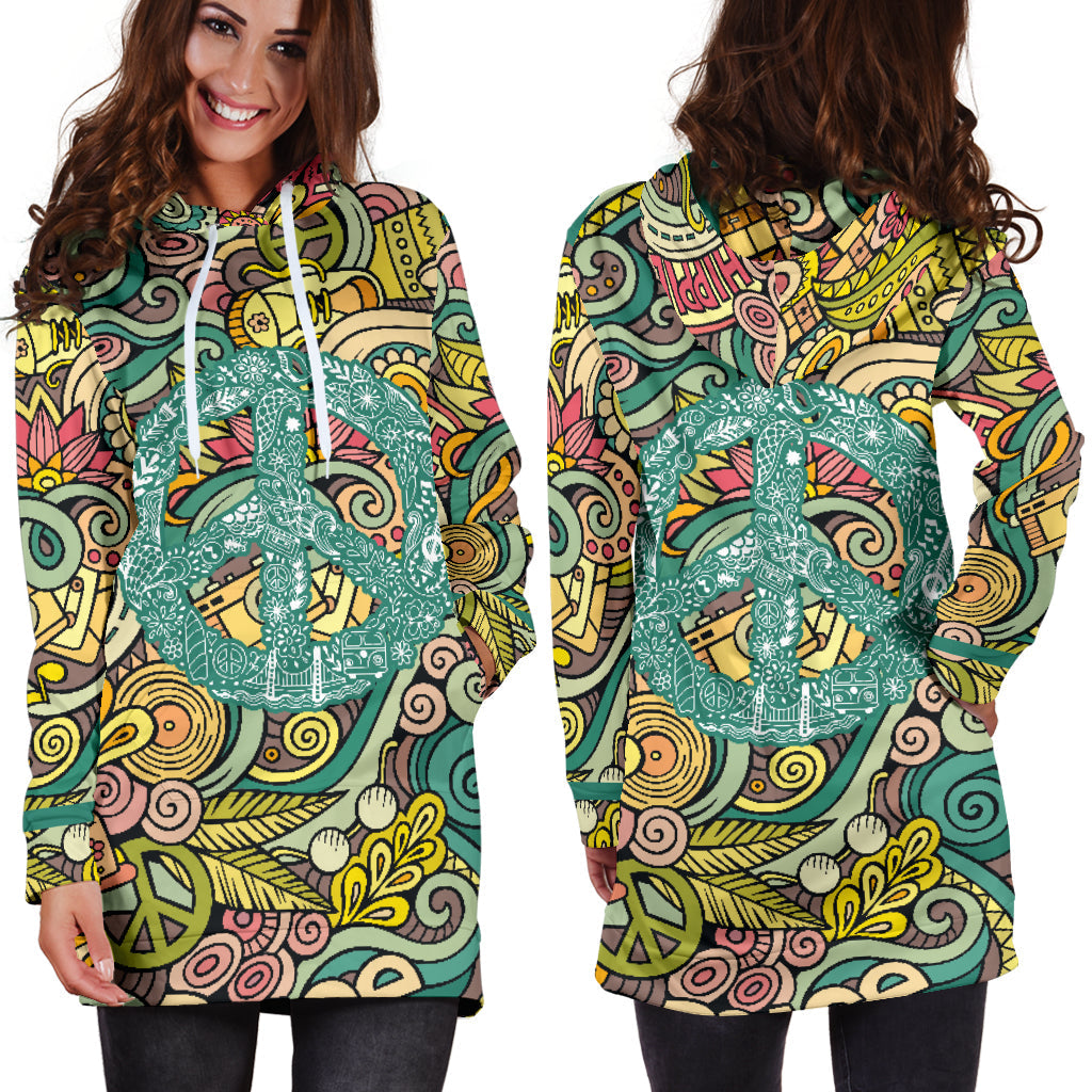 Hippie Peace Women's Hoodie Dress