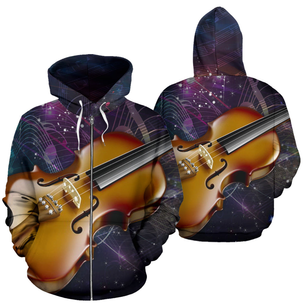 Guitar Lovers Zip-Up Hoodie