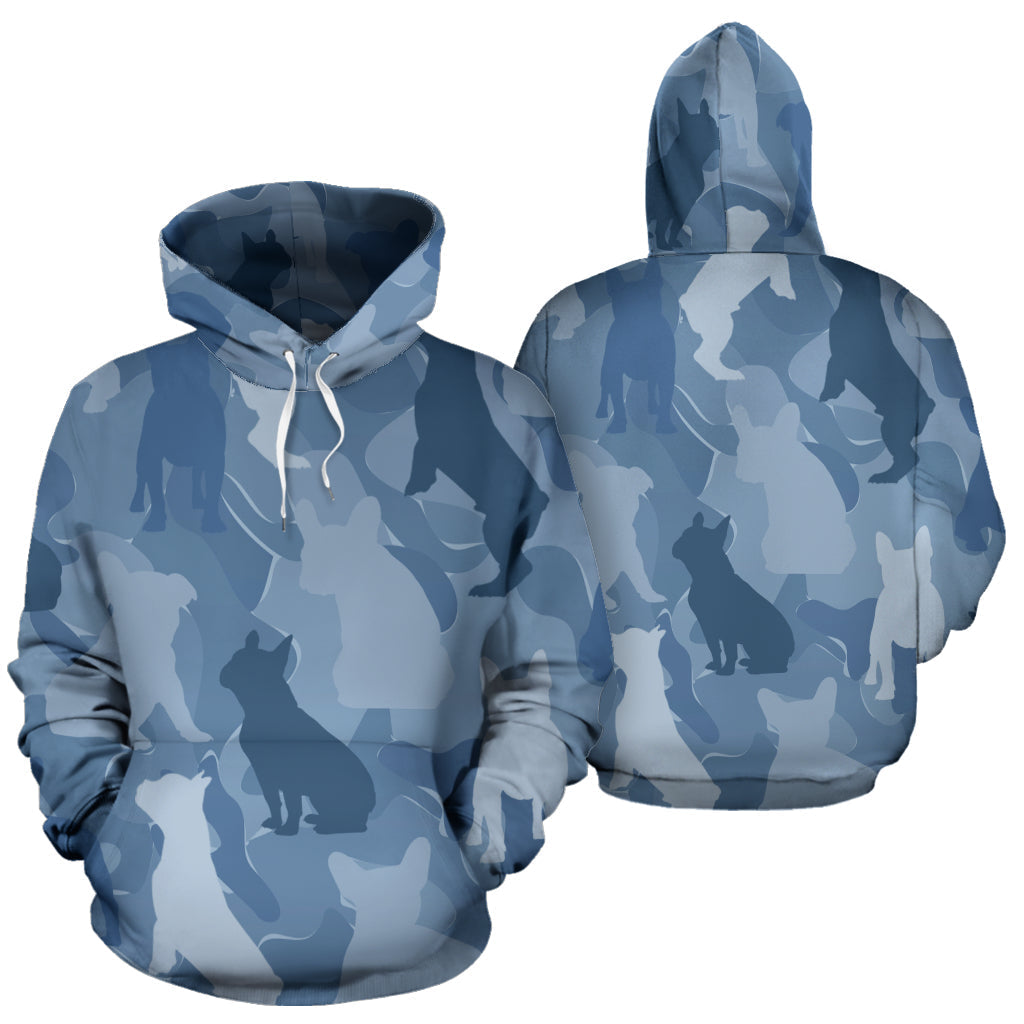 French Bulldog Light Blue Hoodie