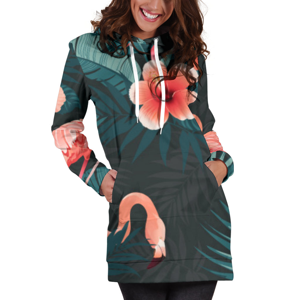 Flamingos Hoodie Dress