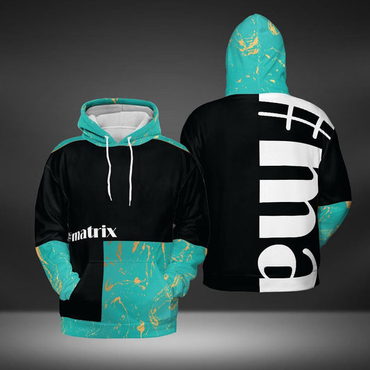 Black Blue Matrix Hoodie