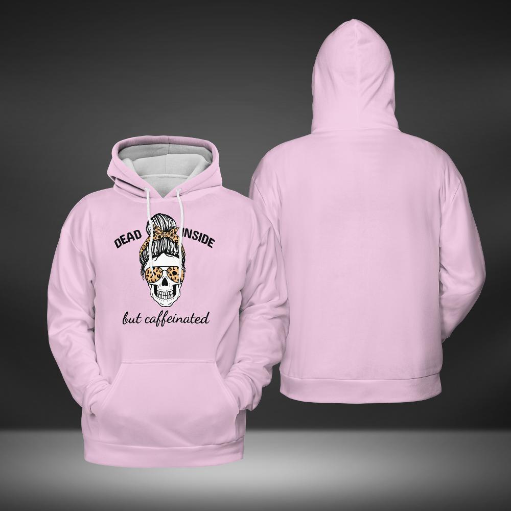 Dead Inside Scull Pink Hoodie