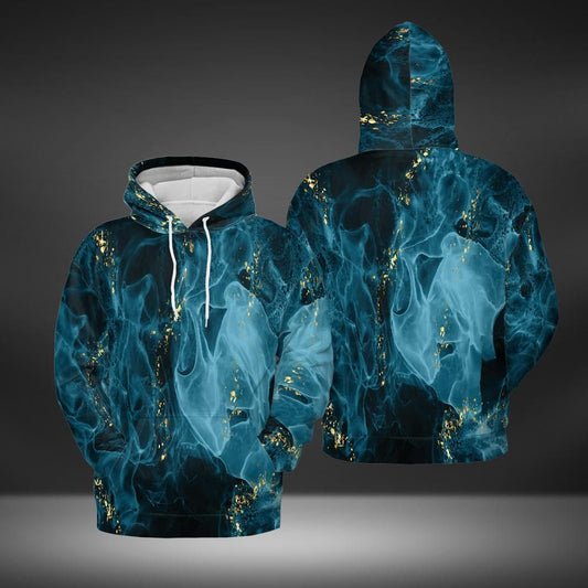 Blue Gold Smoke Hoodie